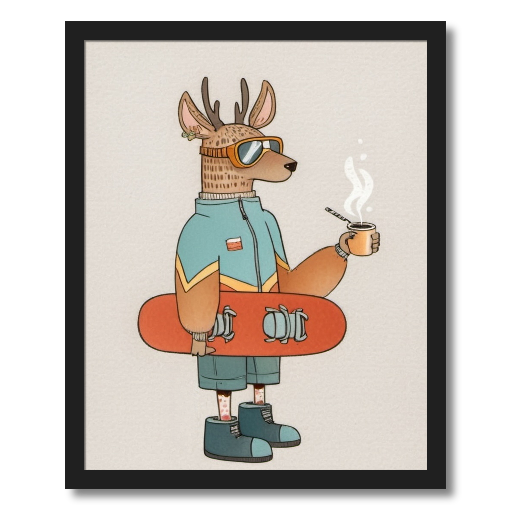 "Après Ski, Anyone?" - A Deer's Delightful Downhill