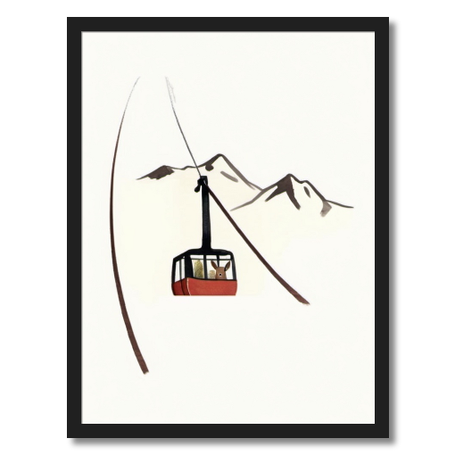 "High Country Commute" - A Serene Mountain Art Print