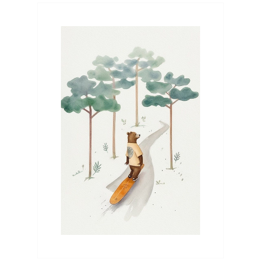 "Bear on Board" - A Woodland Wanderer's Ride