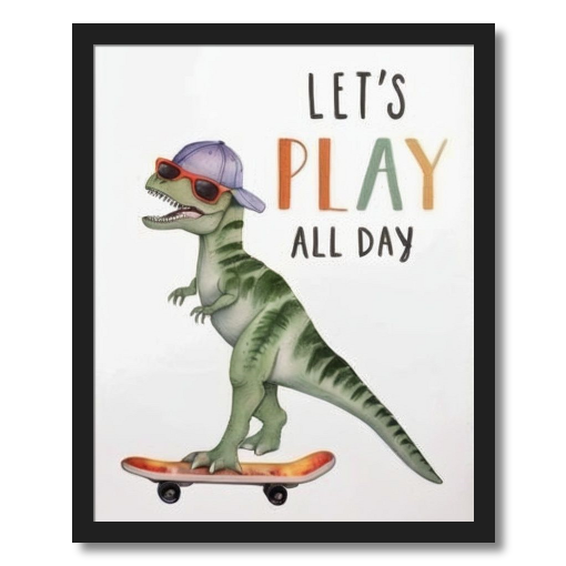 "Let's Play All Day" - A Dino-mite Skateboard Adventure