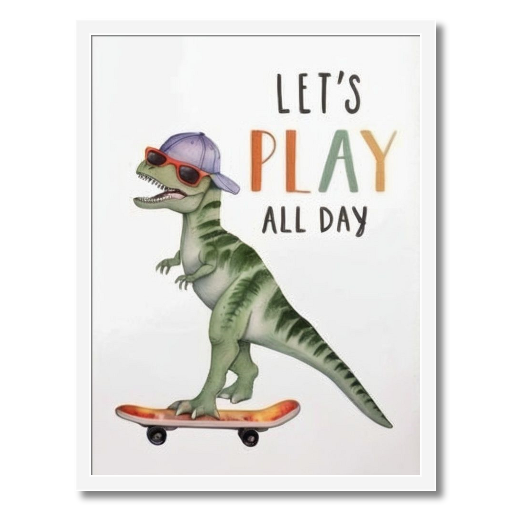 "Let's Play All Day" - A Dino-mite Skateboard Adventure