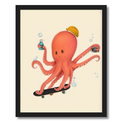 "Octo-Fun" - An Undersea Skateboarder's Delight