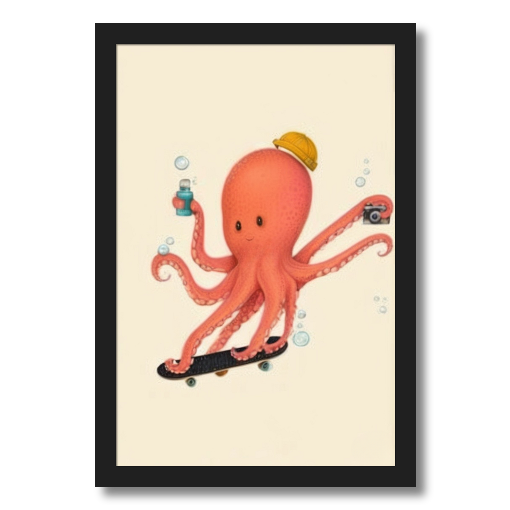 "Octo-Fun" - An Undersea Skateboarder's Delight