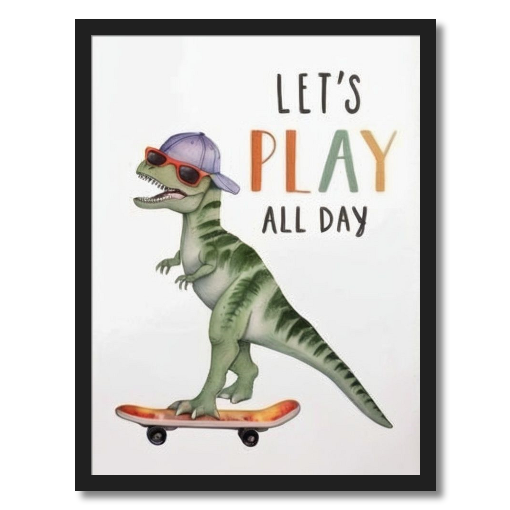 "Let's Play All Day" - A Dino-mite Skateboard Adventure
