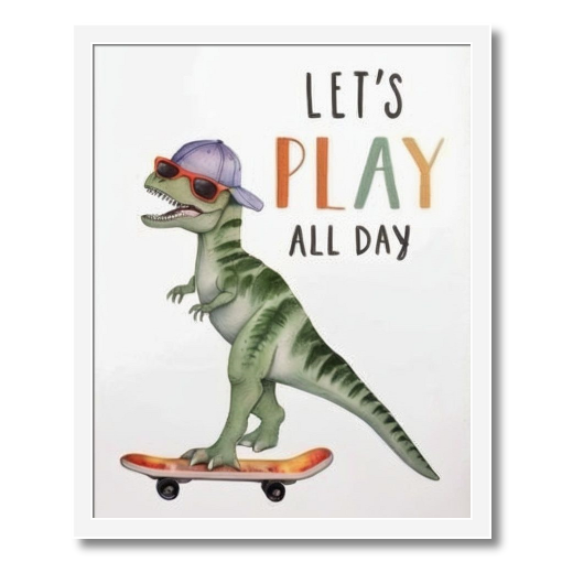 "Let's Play All Day" - A Dino-mite Skateboard Adventure