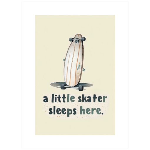 "Little Skater Sleeps Here" - A Sweet Slumber