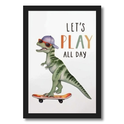 "Let's Play All Day" - A Dino-mite Skateboard Adventure