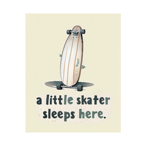 "Little Skater Sleeps Here" - A Sweet Slumber