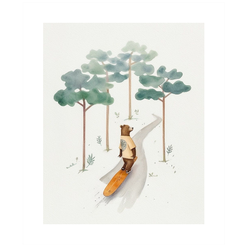 "Bear on Board" - A Woodland Wanderer's Ride