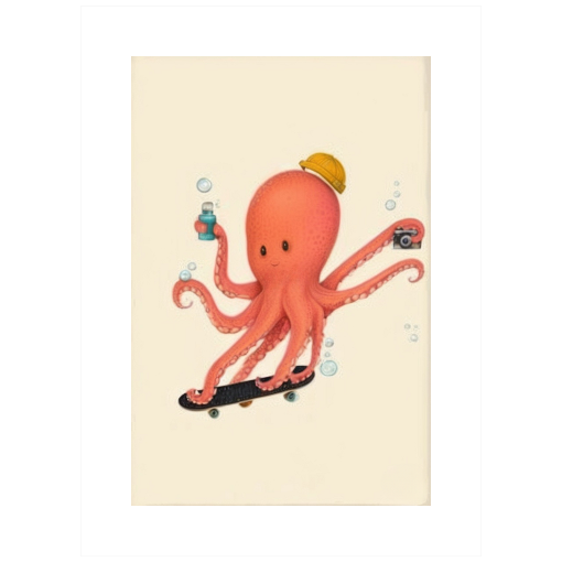 "Octo-Fun" - An Undersea Skateboarder's Delight