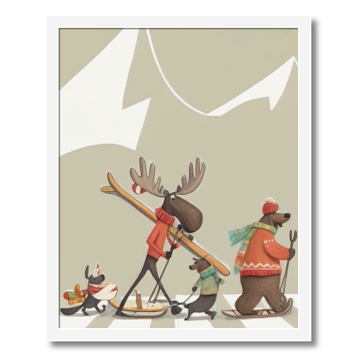 "Slope Style Squad" - A Crew of Critters Ready to Shred