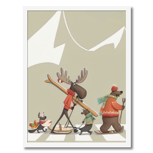 "Slope Style Squad" - A Crew of Critters Ready to Shred