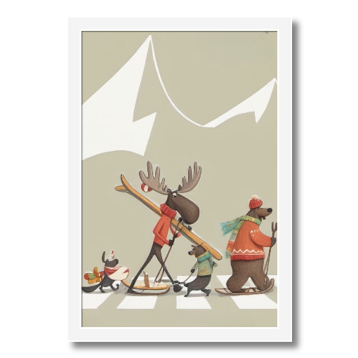 "Slope Style Squad" - A Crew of Critters Ready to Shred