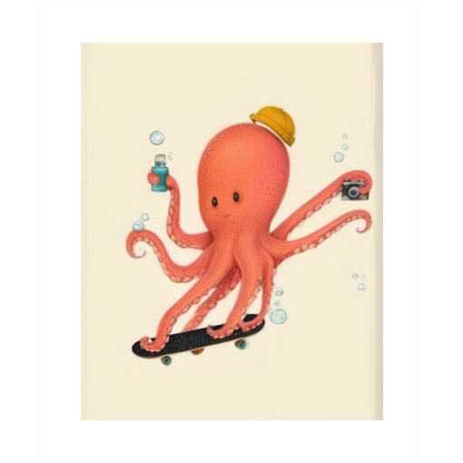 "Octo-Fun" - An Undersea Skateboarder's Delight