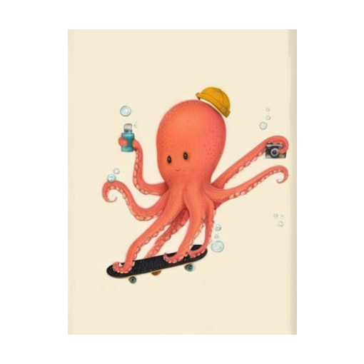 "Octo-Fun" - An Undersea Skateboarder's Delight