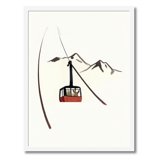 "High Country Commute" - A Serene Mountain Art Print