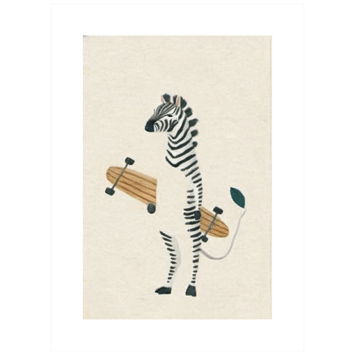 "Ready to Roll" - A Zebra's Stylish Skate Stance